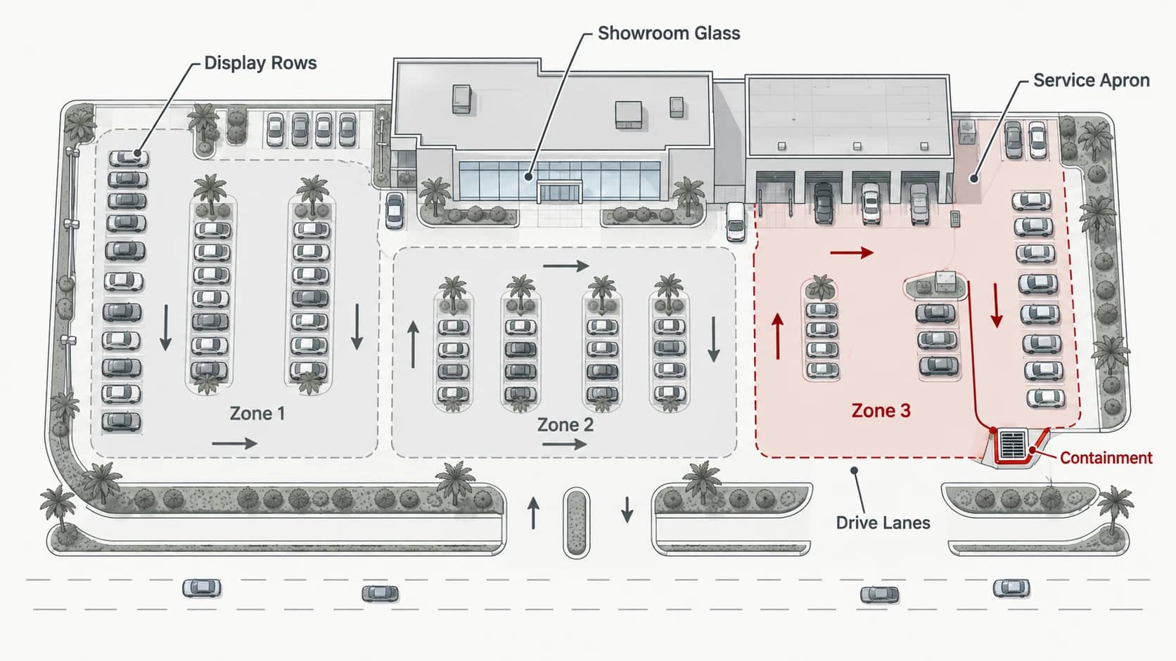 Lot phasing diagram