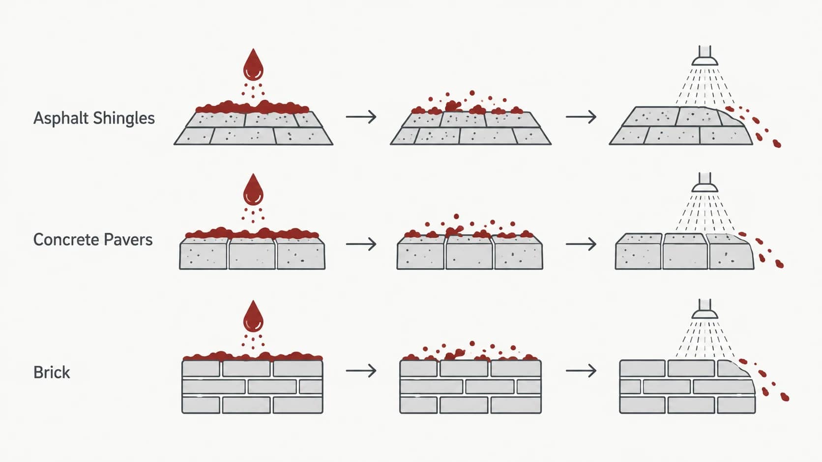 Soft-wash chemistry/dwell diagram
