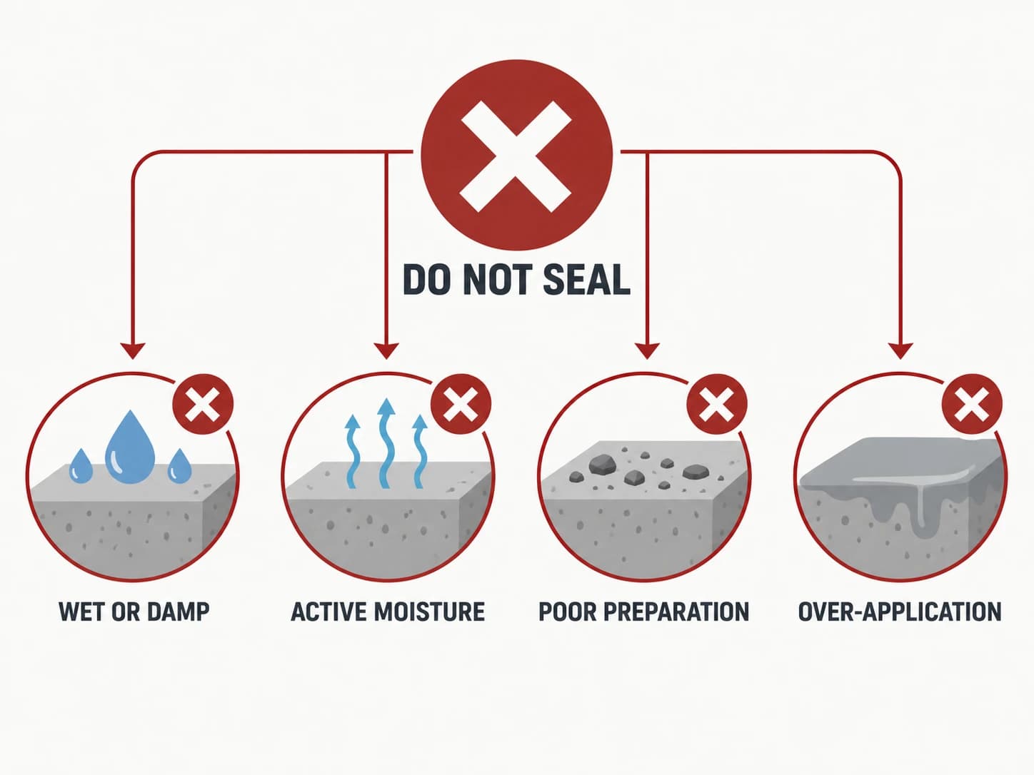 Do-not-seal decision tree, shown as a labelled editorial diagram