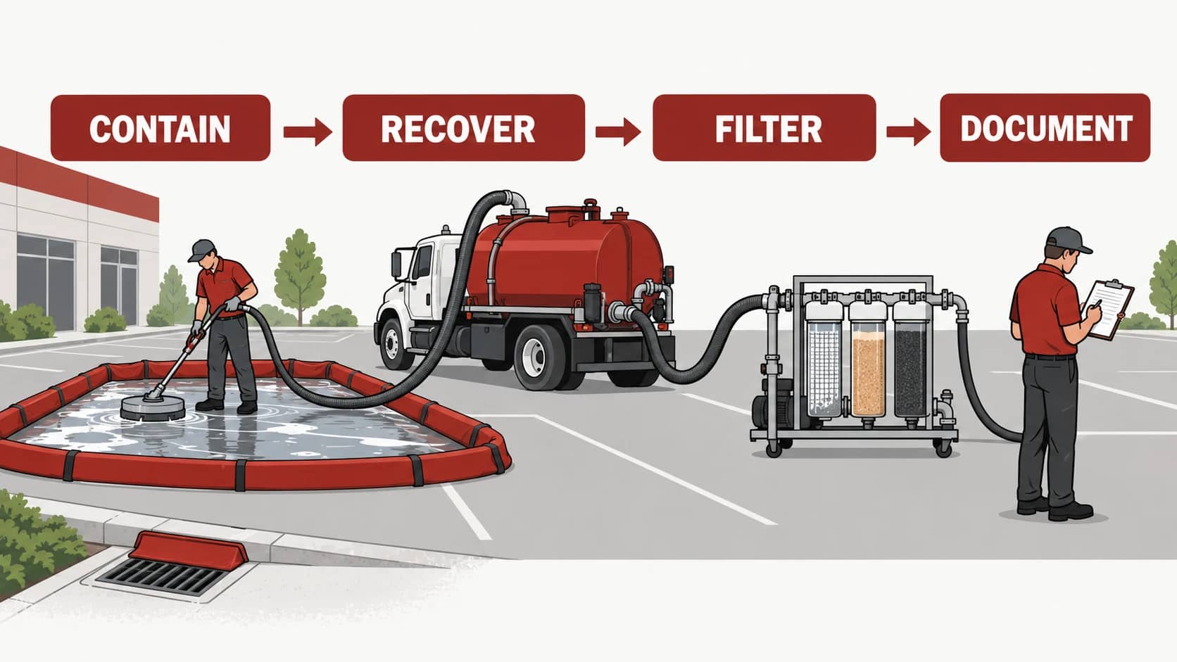 End-to-end recovery chain diagram