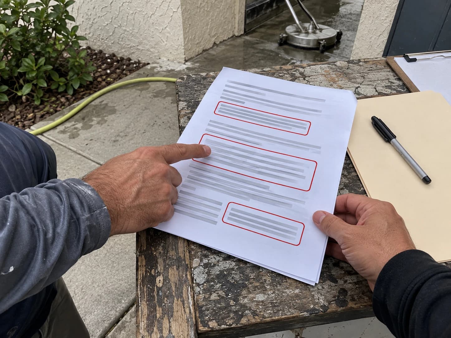 Annotated contract excerpt