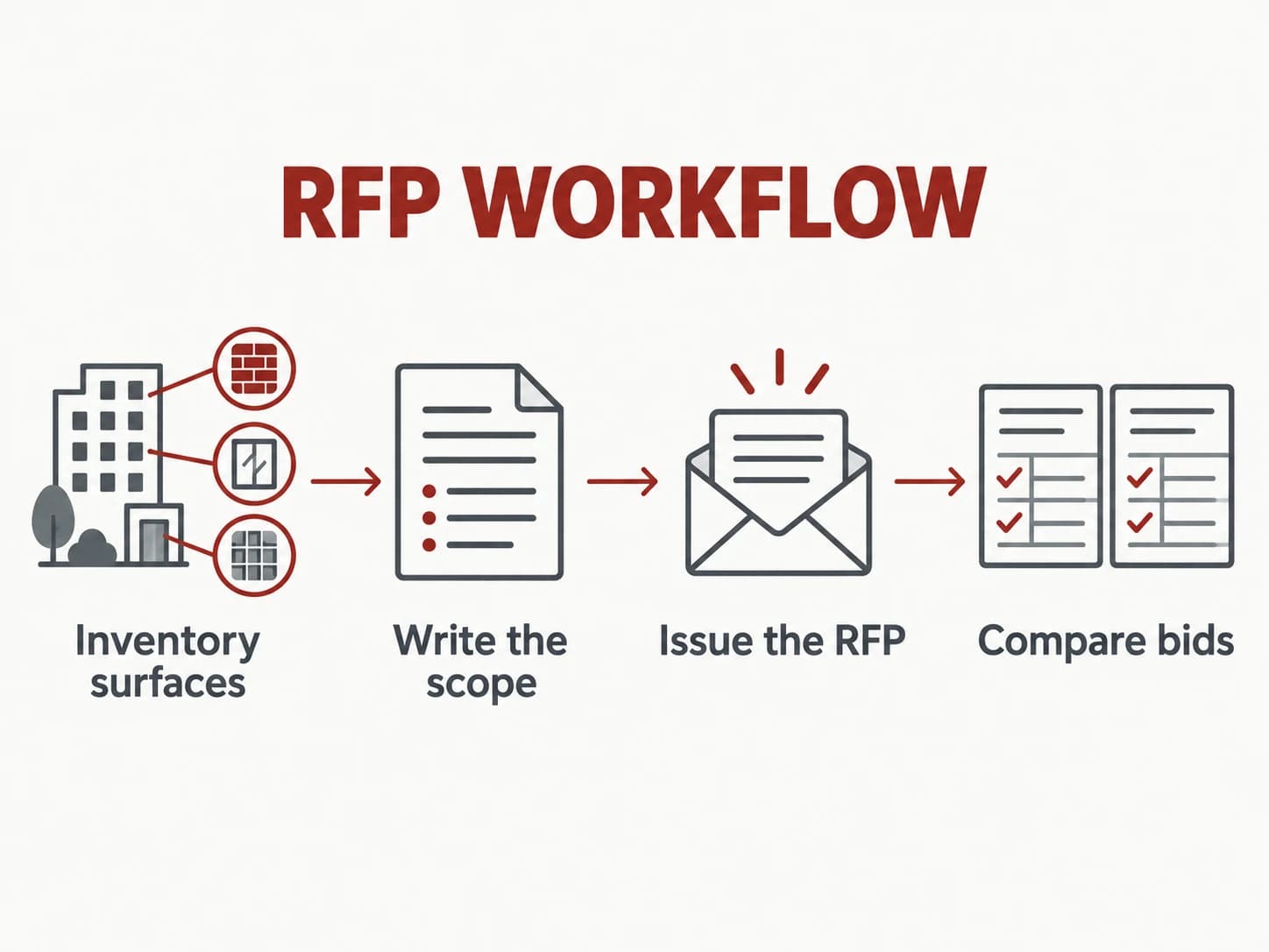 RFP timeline, shown as a labelled editorial diagram